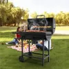 TEENO Grill Grillwagen BBQ Smoker Holzkohlegrill mit Produktbild-Vorschau 12