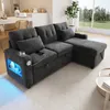 Canapé d'angle Merax Canapé-lit avec fonction couchage, Voir les images du produit 2