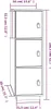 vidaXL Vysoká doska 34x40x108,5 cm z masívneho dreva Náhľad obrázku produktu 8