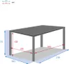 Rechteckiger gartentisch "piazza" graphit 8-sitzer aus Produktbild-Vorschau 5