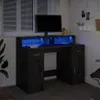 Biurko Czarne Dąb 120X55X91 Cm Drewno Inżynieryjne Lumarko! Podgląd zdjęcia produktu 5