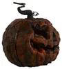 Verrotteter Halloween Kürbis mit Strunk und LED Beleuchtung Produktbild-Vorschau 2