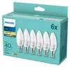 Philips Kerzenlampe 40W B35 E14 x6, 4,9 W, 40 W, E14, 470 Produktbild-Vorschau 1
