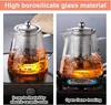 Teekanne, Glas Teebereiter mit Edelstahlsieb, Produktbild-Vorschau 3