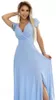 Numoco. Vestido de fiesta para mujer. Color: azul celeste. Vista previa de la imagen del producto 2