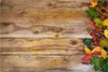 Wallario Poster - Herbstlaub auf Holzbrettern, Kunstdruck Produktbild-Vorschau 1