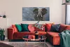 MuchoWow® Poster Laufender Elefant vor einem dunklen Himmel Produktbild-Vorschau 2