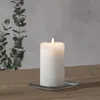 LED Stumpenkerze 'Flamme' - Echtwachs - warmweiße Flamme - H: 14cm - Batteriebetrieb - Timer Podgląd zdjęcia produktu