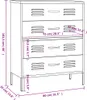 Diagram showing the dimensions of a metal cabinet. Anteprima dell’immagine prodotto