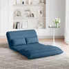 vidaXL Verstellbarer Fußsessel Blau Stoff Produktbild-Vorschau 3