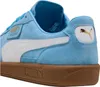 Close-up view of the heel and side of a blue Puma Palermo sneaker. Produktbild-Vorschau