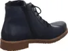 A side view of a blue leather boot with laces and a zipper. Produktbild-Vorschau
