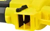 A close-up view of the intake nozzle of a yellow and black leaf blower. Podgląd zdjęcia produktu