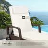 Bain de soleil métal 6 positions avec roulettes - marron Voir les images du produit 4