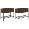 vidaXL Hochbeete mit Ablage 2 Stk. Braun 90x40x75 cm Poly Produktbild-Vorschau 1