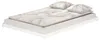 Weißes Futonbett platzsparend extra niedriges Bodenbett Produktbild-Vorschau 1