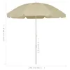 vidaXL Ombrellone sabbia giallo 240 cm Anteprima dell’immagine prodotto 5