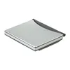 A silver and gray digital alarm clock is shown against a white background. Podgląd zdjęcia produktu