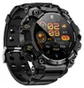 A close-up, angled view of a black smartwatch with a black strap. Podgląd zdjęcia produktu