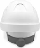 A white construction helmet is shown from the back on a white background. Produktbild-Vorschau