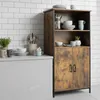 Relaxdays Keukenkastje, industriële stijl, bruin Productafbeelding-voorbeeld 2