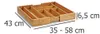 Zeller Besteckkasten, ausziehbar, Bamboo 35-58x43x6,5 Produktbild-Vorschau 4