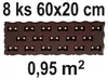 Záhonový chodník PAD 60x20cm - 0,95m2 - barva: hnědá Anteprima dell’immagine prodotto 5