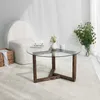 Skye Decor, Miro - Walnut, Couchtische, Nussbaum, Glas, 75 Produktbild-Vorschau 1