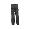The back view of a pair of dark gray cargo pants. Produktbild-Vorschau