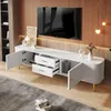 Sweiko TV-Schrank mit Schubladen, geschwungenen Ecken, Produktbild-Vorschau 2