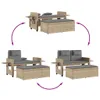 The Living Store Gartenbank Verstellbar mit Kissen Beige Produktbild-Vorschau 9