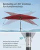 SONGMICS Sonnenschirm Ø300 cm UPF 50+ beidseitig um 30° Produktbild-Vorschau 3