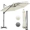 Parasol de jardin Ikodm 3 m beige, parasol à pied déporté Voir les images du produit 14