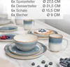 Moritz & Moritz TARENTO blau Geschirrset 24 tlg. Produktbild-Vorschau 3