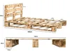 Lermowood Palettenbett 140 x 200 cm mit Kopfteil Geflammt Produktbild-Vorschau 3