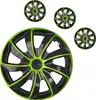 NRM Radkappen QUAD, Grün/Schwarz 14" Zoll. (4 x Universal Produktbild-Vorschau 2