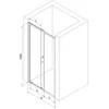Mexen Apia drzwi prysznicowe rozsuwane 90 cm, transparent, Podgląd zdjęcia produktu 5