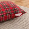 2er Set Rot Plaid Kissenbezug 45x45cm Tartan Kissenhülle Produktbild-Vorschau 3