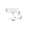 Moderne Hotel Metall Wandleuchte Leinwand 2 Lichter E27+Led Produktbild-Vorschau 2