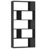 vidaXL Bücherregal/Raumteiler Schwarz 80x24x159 cm Produktbild-Vorschau 2