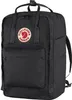 A black Fjällräven Kånken laptop backpack is shown against a white background. Anteprima dell’immagine prodotto