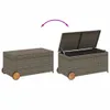 Gartentruhe mit Rollen Grau 190L Poly Rattan - Gartenboxen Produktbild-Vorschau 7