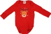 Dětské body s dlouhým rukávem CHRISTMAS GIRLS červené - Náhled obrázku produktu 1