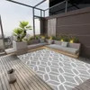 vidaXL Tapis d'extérieur ARAKIL Gris 140x200 cm PP Voir les images du produit 2