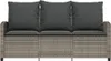 vidaXL Gartensofa 3-Sitzer mit Kissen & Tisch Grau Poly Produktbild-Vorschau 5
