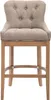 Silla de bar Buckingham, tapizada en tela, patas de madera Vista previa de la imagen del producto 7
