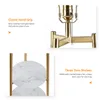 Collage of close-up images highlighting features of a lamp and shelving unit. Podgląd zdjęcia produktu