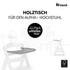 Hauck Alpha Wooden Tray -syöttötuolin tarjotin, Grey Anteprima dell’immagine prodotto 2