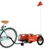 vidaXL Fahrradanhänger Orange Oxford-Gewebe und Eisen Produktbild-Vorschau 3