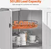 A rotating corner cabinet organizer with kitchenware on its shelves. Anteprima dell’immagine prodotto